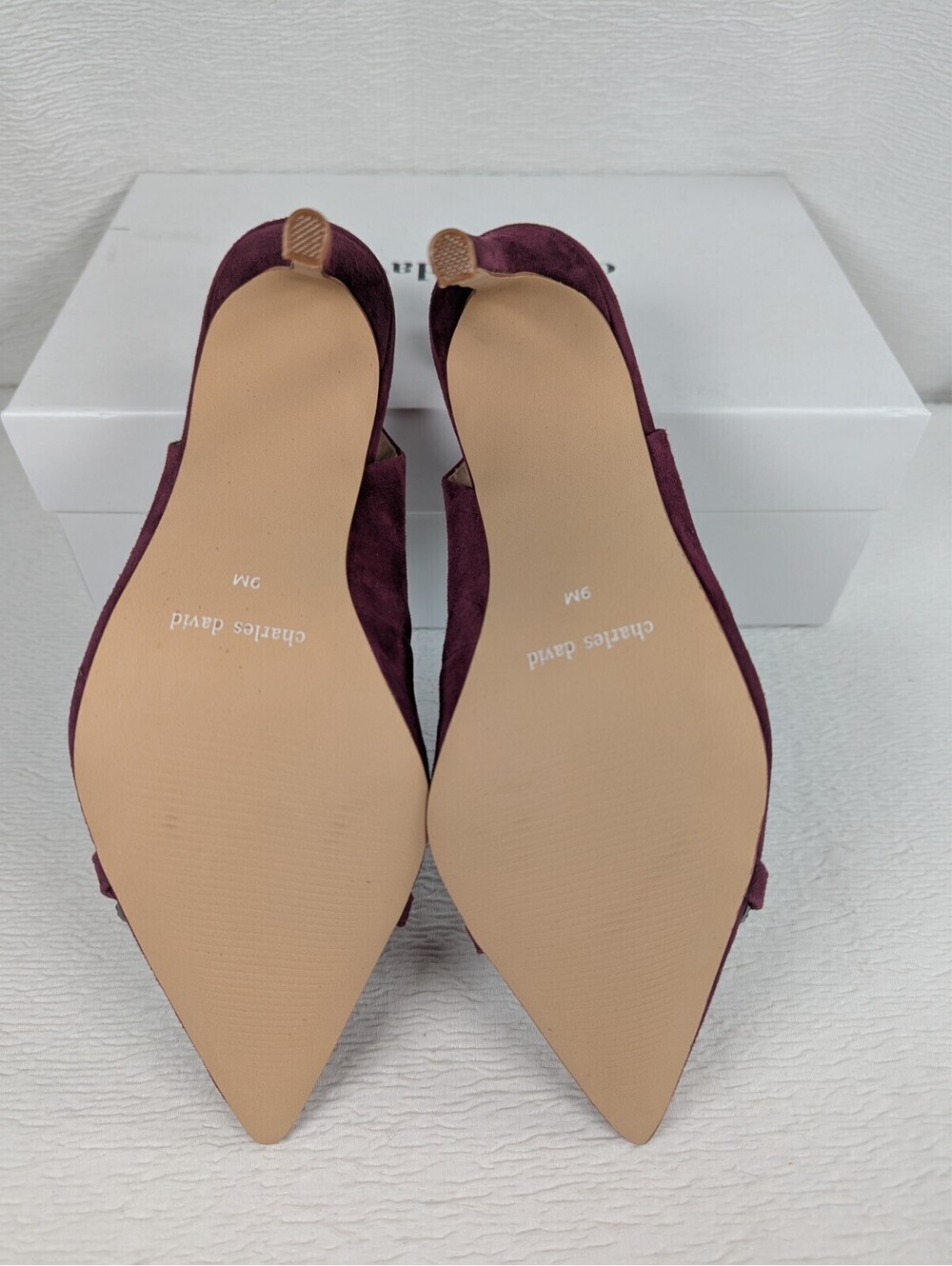 Charles David - Women's - Mahogany Suede Slingback Heels / Shoes - Size 9 M - Picture 7 of 16
